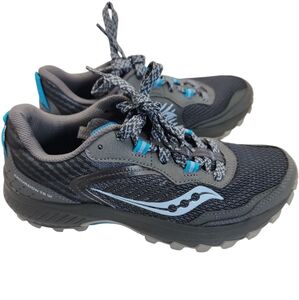 Saucony Women's Black and Blue Trail Running Shoes